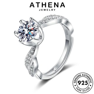 ATHENA JEWELRY เงิน Silver แหวน ผู้หญิง ต้นฉบับ 925 มอยส์ซาไนท์ไดมอนด์ เกาหลี แท้ แฟชั่น เครื่องประดับ เครื่องประดับ R1153