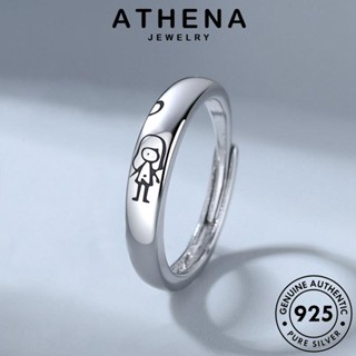 ATHENA JEWELRY การ์ตูนบุคลิกภาพ เงิน Silver คู่รัก เครื่องประดับ ต้นฉบับ แท้ 925 เกาหลี เครื่องประดับ แฟชั่น แหวน R1154