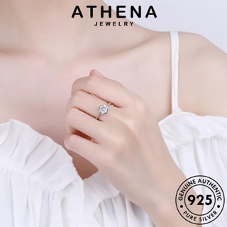 ATHENA JEWELRY 925 ผู้หญิง แฟชั่น เกาหลี เงิน Silver มอยส์ซาไนท์ไดมอนด์ แฟชั่น ต้นฉบับ แหวน เครื่องประดับ เครื่องประดับ แท้ R1161