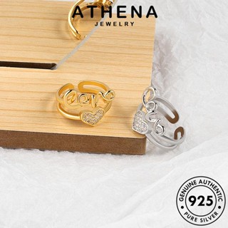 ATHENA JEWELRY เครื่องประดับ Silver แหวน เกาหลี ทอง ต้นฉบับ แฟชั่น แท้ เครื่องประดับ 925 เงิน ผู้หญิง ความรักที่สดใหม่ R1185