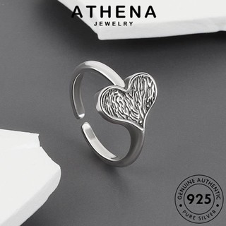 ATHENA JEWELRY แฟชั่น เครื่องประดับ Silver หัวใจย้อนยุค แท้ ผู้หญิง ต้นฉบับ เครื่องประดับ เงิน 925 เกาหลี แหวน R1190