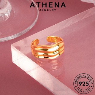 ATHENA JEWELRY เกาหลี ต้นฉบับ Silver แฟชั่น ผู้หญิง 925 เครื่องประดับ เครื่องประดับ แท้ บุคลิกภาพหลายชั้น เงิน แหวน ทอง R1209