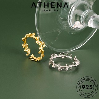 ATHENA JEWELRY 925 แหวน เครื่องประดับ Silver ผู้หญิง ทอง เกาหลี สาขามะกอก แท้ แฟชั่น เครื่องประดับ ต้นฉบับ เงิน R1214