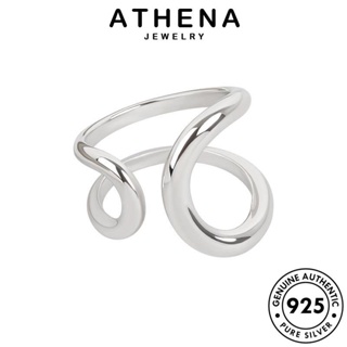 ATHENA JEWELRY กลวงง่าย แหวน 925 ผู้หญิง แท้ ทอง แฟชั่น ต้นฉบับ เครื่องประดับ เงิน เครื่องประดับ เกาหลี Silver R1218