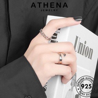 ATHENA JEWELRY เครื่องประดับ เครื่องประดับ แหวน เงิน Silver ผู้หญิง ต้นฉบับ เกาหลี หยัก แฟชั่น 925 แท้ ทอง R1219