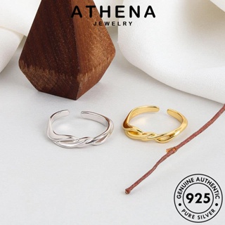 ATHENA JEWELRY เครื่องประดับ แฟชั่น แหวน ผู้หญิง ทอง Silver แท้ 925 ต้นฉบับ เกาหลี เครื่องประดับ บิดง่าย เงิน R1220