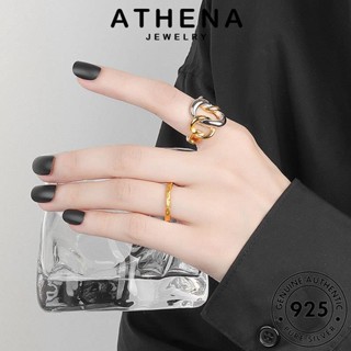 ATHENA JEWELRY เครื่องประดับ แท้ แหวน ต้นฉบับ เครื่องประดับ ทอง ผู้หญิง 925 ที่จะทอ Silver แฟชั่น เกาหลี เงิน R1223