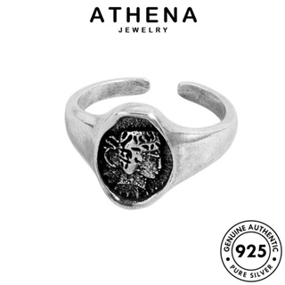 ATHENA JEWELRY แฟชั่น เงิน ต้นฉบับ เกาหลี แหวน เครื่องประดับ 925 พังก์ย้อนยุค แท้ Silver เครื่องประดับ ผู้หญิง R1191