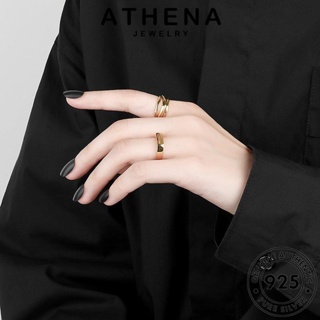 ATHENA JEWELRY แท้ เครื่องประดับ 925 เครื่องประดับ เส้นบุคลิกภาพ ทอง เกาหลี เงิน Silver แฟชั่น ผู้หญิง แหวน ต้นฉบับ R1192