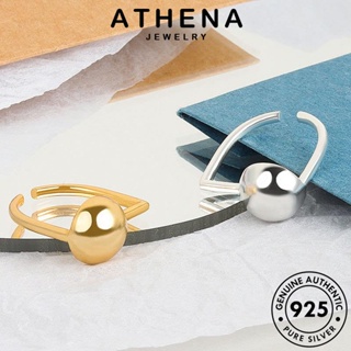 ATHENA JEWELRY เครื่องประดับ เงิน ทอง ลูกง่ายๆ 925 เครื่องประดับ ต้นฉบับ แฟชั่น แท้ Silver เกาหลี ผู้หญิง แหวน R1252