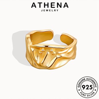 ATHENA JEWELRY Silver ต้นฉบับ ผู้หญิง เงิน แฟชั่น เครื่องประดับ ทอง แหวน ไม่สม่ำเสมอ แท้ 925 เครื่องประดับ เกาหลี R1259