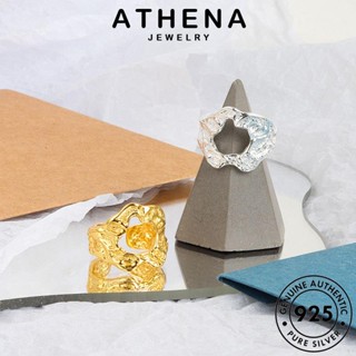 ATHENA JEWELRY เงิน แท้ ไม่สม่ำเสมอ ทอง ต้นฉบับ 925 Silver เครื่องประดับ ผู้หญิง เกาหลี แหวน แฟชั่น เครื่องประดับ R1267