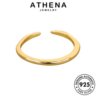 ATHENA JEWELRY Silver เครื่องประดับ แหวน 925 ทอง ผู้หญิง เกาหลี ต้นฉบับ เงิน เส้นที่เรียบง่าย แฟชั่น แท้ เครื่องประดับ R1268