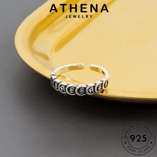 ATHENA JEWELRY 925 แหวน เงิน เครื่องประดับ แท้ เครื่องประดับ แฟชั่น ต้นฉบับ แมวนำโชค Silver ผู้หญิง เกาหลี R1237