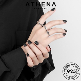 ATHENA JEWELRY วงกลมย้อนยุค 925 ต้นฉบับ Silver เกาหลี แท้ ผู้หญิง แหวน เครื่องประดับ แฟชั่น เครื่องประดับ เงิน R1243