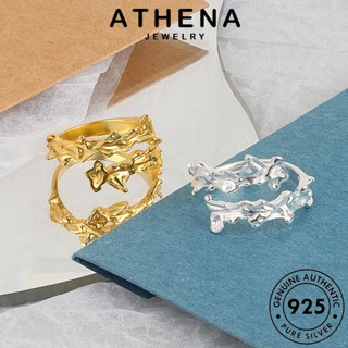 ATHENA JEWELRY 925 เครื่องประดับ ต้นฉบับ ทอง แหวน เครื่องประดับ Silver แท้ ลาวาที่ผิดปกติ ผู้หญิง เงิน แฟชั่น เกาหลี R1281