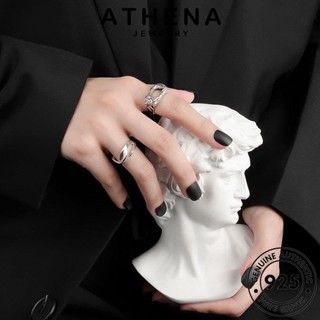 ATHENA JEWELRY ผู้หญิง 925 แฟชั่น เครื่องประดับ เงิน ต้นฉบับ แหวน แท้ เครื่องประดับ Silver กลวงออก ทอง เกาหลี R1283