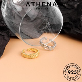 ATHENA JEWELRY 925 Silver เกาหลี แหวน ทอง เครื่องประดับ ผู้หญิง แท้ เงิน แฟชั่น เครื่องประดับ ไม่สม่ำเสมอ ต้นฉบับ R1295