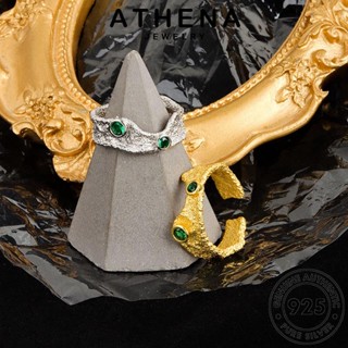 ATHENA JEWELRY Silver แฟชั่น เครื่องประดับ ผู้หญิง เครื่องประดับ ไม่สม่ำเสมอ 925 ทองมรกต แท้ เกาหลี ต้นฉบับ เงิน แหวน R1299