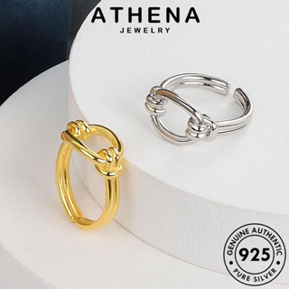 ATHENA JEWELRY เกาหลี แฟชั่น รูปทรงเรขาคณิตที่เรียบง่าย แหวน Silver เงิน ทอง ต้นฉบับ ผู้หญิง เครื่องประดับ เครื่องประดับ 925 แท้ R1272