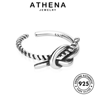 ATHENA JEWELRY เครื่องประดับ ต้นฉบับ เกาหลี แท้ 925 เงิน Silver แฟชั่น แหวน ผู้หญิง เครื่องประดับ บิดง่าย R1329