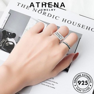 ATHENA JEWELRY 925 ต้นฉบับ เครื่องประดับ เครื่องประดับ แท้ แหวน เกาหลี Silver ผู้หญิง เงิน ตัวอักษรที่มีสไตล์ แฟชั่น R1330