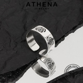 ATHENA JEWELRY ผู้หญิง เกาหลี ต้นฉบับ 925 เรขาคณิตย้อนยุค เครื่องประดับ เงิน Silver แท้ แหวน เครื่องประดับ แฟชั่น R1331