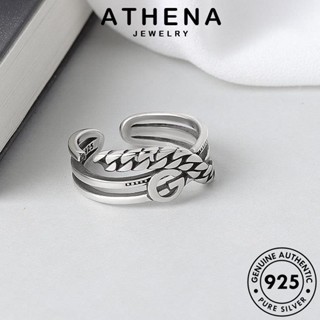 ATHENA JEWELRY ต้นฉบับ เกาหลี เครื่องประดับ 925 Silver แท้ เงิน ผู้หญิง เครื่องประดับ แหวน เรขาคณิตย้อนยุค แฟชั่น R1334