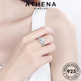 ATHENA JEWELRY โกลด์ ไดมอนด์ มงกุฎหรูหรา ผู้หญิง Silver เครื่องประดับ 925 เกาหลี มอยส์ซาไนท์ แฟชั่น เครื่องประดับ แหวน ต้นฉบับ เงิน แท้ R1337