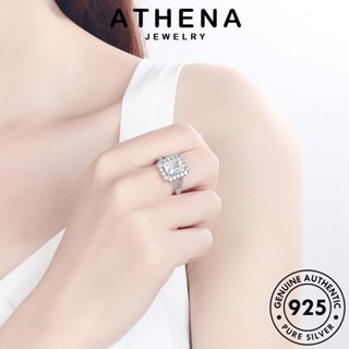 ATHENA JEWELRY เงิน Silver ผู้หญิง 925 เกาหลี แฟชั่น ไดมอนด์ แหวน เครื่องประดับ มอยส์ซาไนท์ โกลด์ ต้นฉบับ แท้ ตารางอารมณ์ เครื่องประดับ R1338