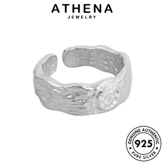 ATHENA JEWELRY เครื่องประดับ ต้นฉบับ เงิน เครื่องประดับ เกาหลี แท้ แหวน พื้นผิวที่ผิดปกติ Silver แฟชั่น ทอง 925 ผู้หญิง R1319