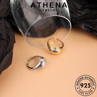 ATHENA JEWELRY เครื่องประดับ แท้ แหวน Silver เครื่องประดับ เกาหลี ไม่สม่ำเสมอ ต้นฉบับ ผู้หญิง แฟชั่น เงิน 925 ทอง R1320