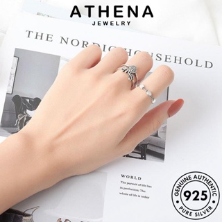 ATHENA JEWELRY ผู้หญิง แหวน ยิ้มย้อนยุค เกาหลี เงิน แท้ เครื่องประดับ Silver ต้นฉบับ แฟชั่น 925 เครื่องประดับ R1378