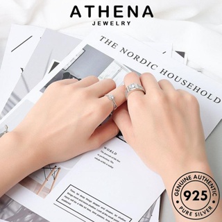 ATHENA JEWELRY เกาหลี มอยส์ซาไนท์ไดมอนด์ เงิน แฟชั่น Silver เครื่องประดับ ต้นฉบับ แท้ 925 เครื่องประดับ แหวน คู่รัก R1379