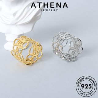 ATHENA JEWELRY 925 ต้นฉบับ เส้นใหญ่บุคลิกภาพ แท้ ทอง แหวน แฟชั่น Silver เงิน เครื่องประดับ ผู้หญิง เครื่องประดับ เกาหลี R1384