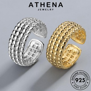 ATHENA JEWELRY ผู้หญิง Silver ลายจุดง่ายๆ ทอง เครื่องประดับ แท้ ต้นฉบับ 925 แฟชั่น เครื่องประดับ เงิน แหวน เกาหลี R1387