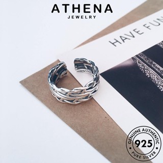 ATHENA JEWELRY เกาหลี แหวน ปมวินเทจ แฟชั่น แท้ Silver เครื่องประดับ เงิน ผู้หญิง เครื่องประดับ 925 ต้นฉบับ R1395