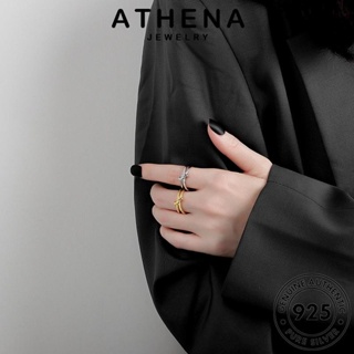 ATHENA JEWELRY Silver โบว์ง่ายๆ ผู้หญิง แท้ เงิน ทอง 925 เครื่องประดับ แหวน ต้นฉบับ เครื่องประดับ เกาหลี แฟชั่น R1358