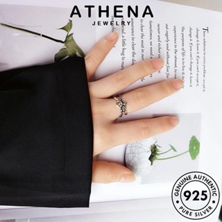 ATHENA JEWELRY Silver ยิ้มย้อนยุค เกาหลี ต้นฉบับ ผู้หญิง แฟชั่น แหวน เครื่องประดับ 925 เครื่องประดับ เงิน แท้ R1411