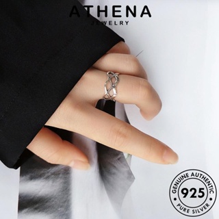 ATHENA JEWELRY 925 เครื่องประดับ แหวน ดาวย้อนยุค ต้นฉบับ แฟชั่น แท้ เครื่องประดับ เกาหลี ผู้หญิง Silver เงิน R1412