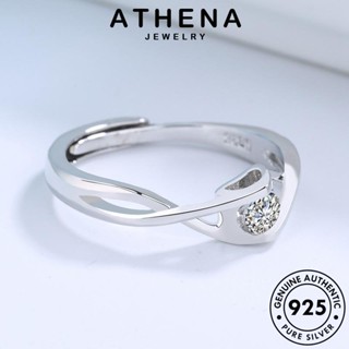 ATHENA JEWELRY เกาหลี แหวน แท้ 925 ผู้หญิง เงิน มอยส์ซาไนท์ ไดมอนด์ โกลด์ เครื่องประดับ อารมณ์ แฟชั่น เครื่องประดับ ต้นฉบับ Silver R1420