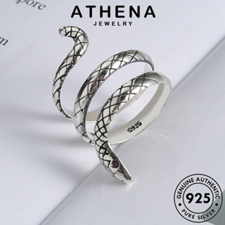 ATHENA JEWELRY งูย้อนยุค เงิน Silver แท้ ผู้หญิง แฟชั่น เกาหลี ต้นฉบับ เครื่องประดับ 925 เครื่องประดับ แหวน R1426