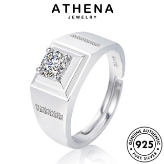 ATHENA JEWELRY โกลด์ เกาหลี เครื่องประดับ ผู้ชาย 925 แหวน แฟชั่น เครื่องประดับ เงิน มอยส์ซาไนท์ ต้นฉบับ Silver แท้ แฟชั่น ไดมอนด์ R1428