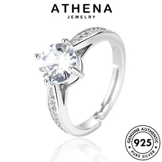 ATHENA JEWELRY เครื่องประดับ Silver มอยส์ซาไนท์ โกลด์ แท้ หกกรงเล็บ ต้นฉบับ เงิน แฟชั่น เกาหลี ไดมอนด์ แหวน เครื่องประดับ ผู้หญิง 925 R1443