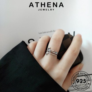 ATHENA JEWELRY แฟชั่น ต้นฉบับ แท้ ตัวอักษรย้อนยุค เครื่องประดับ Silver เครื่องประดับ เกาหลี เงิน ผู้หญิง แหวน 925 R1401