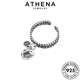 ATHENA JEWELRY แหวน ยิ้มแฟชั่น เครื่องประดับ เกาหลี ต้นฉบับ ผู้หญิง เครื่องประดับ แฟชั่น 925 Silver แท้ เงิน R1405