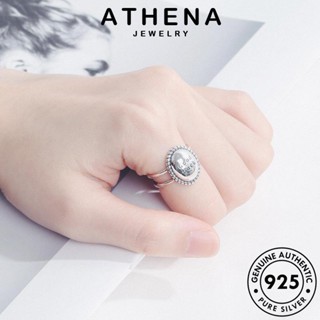 ATHENA JEWELRY Silver เครื่องประดับ เครื่องประดับ แหวน ต้นฉบับ แท้ รอบย้อนยุคโชค เงิน 925 แฟชั่น ผู้หญิง เกาหลี R1458