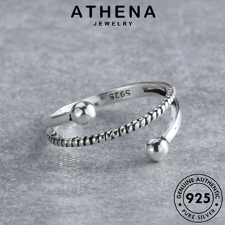 ATHENA JEWELRY เครื่องประดับ ต้นฉบับ เกาหลี เงิน แท้ ด้ายเรขาคณิต ผู้หญิง เครื่องประดับ 925 แฟชั่น แหวน Silver R1469