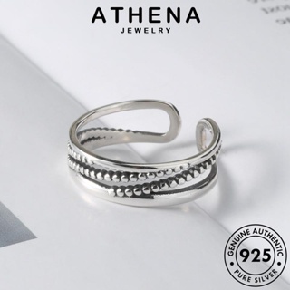 ATHENA JEWELRY ต้นฉบับ เงิน แท้ เครื่องประดับ ผู้หญิง แฟชั่น เครื่องประดับ 925 เกาหลี เชือกป่านง่ายๆ Silver แหวน R1481