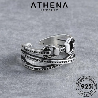 ATHENA JEWELRY เงิน แฟชั่น เครื่องประดับ ต้นฉบับ 925 แฟชั่นย้อนยุคพัน Silver เครื่องประดับ เกาหลี ผู้หญิง แหวน แท้ R1494